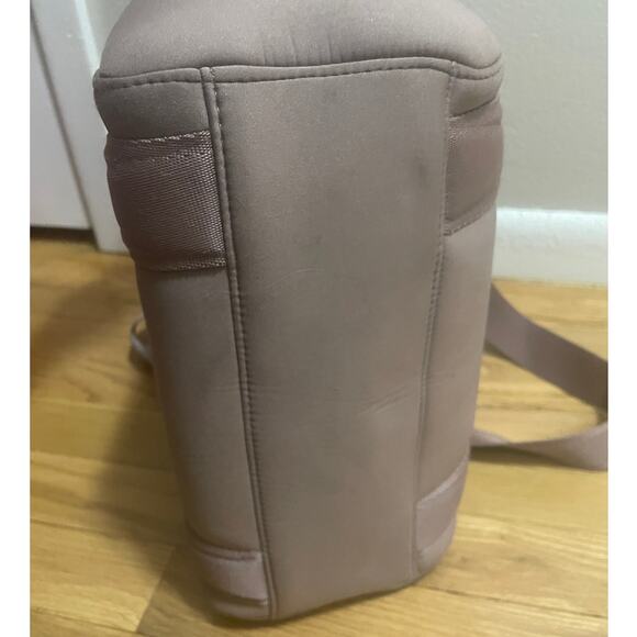 Dagne Dover Neoprene Medium Size Carryall Mauve Dune Top Zip Tote Crossbody - Picture 6 of 11